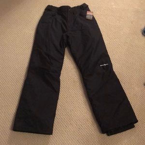 Black Sporty Snow Pants